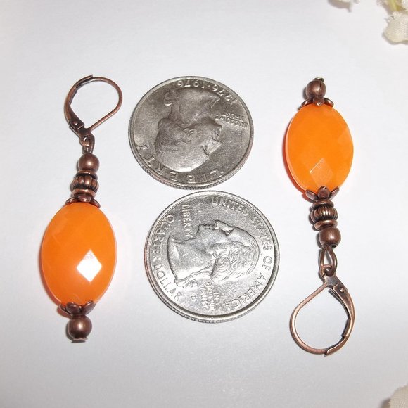 Bright Orange and Boho Rustic Earring Set NWT 6261 - Picture 3 of 10